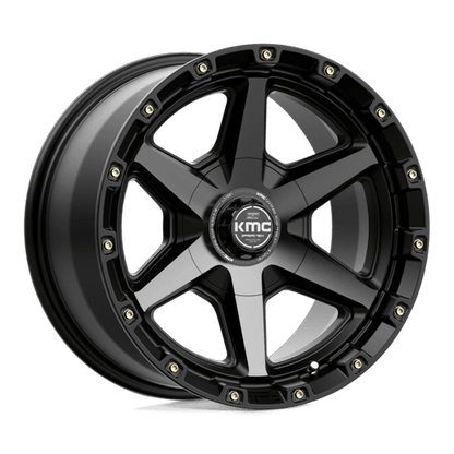 KMC KM101 TEMPO 17x9 5.5 -12 Satin Black W/ Gray Tint