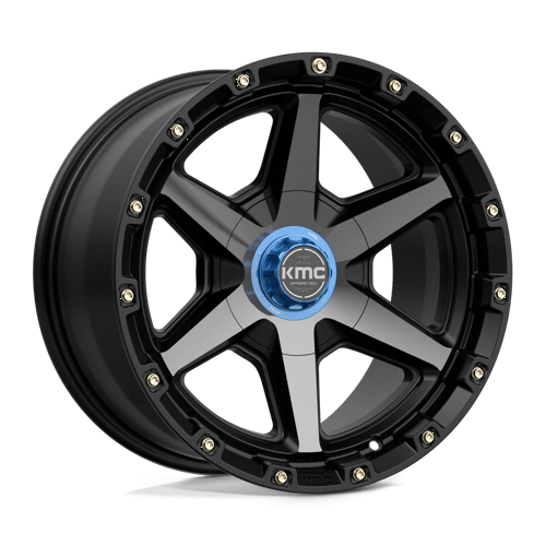 KMC KM101 TEMPO 17x9 5.5 -12 Satin Black W/ Gray Tint