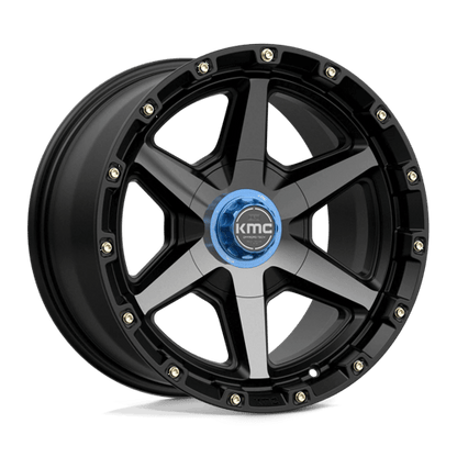 KMC KM101 TEMPO 17x9 5.5 -12 Satin Black W/ Gray Tint
