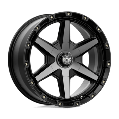 KMC KM101 TEMPO 20x9 5.5 +18 Satin Black W/ Gray Tint