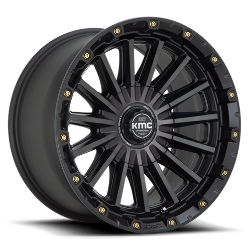 KMC KM102 SIGNAL 17x9 5.5 -12 Satin Black W/ Gray Tint