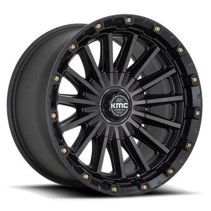 KMC KM102 SIGNAL 17x9 5.5 -12 Satin Black W/ Gray Tint