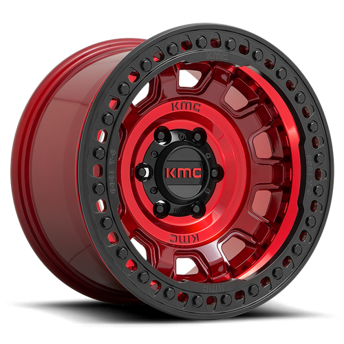 KMC KM236 TANK BEADLOCK 17x9 5x127 -38 Candy Red