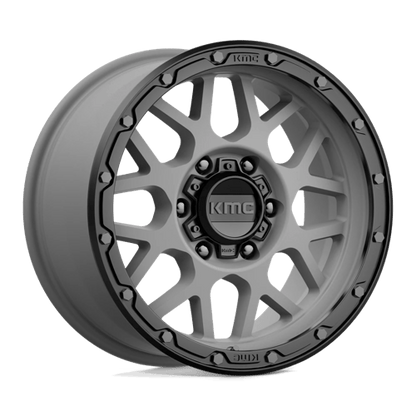 KMC KM535 GRENADE OFF-ROAD 17x9 6x135 +18 Matte Gray W/ Matte Black Lip
