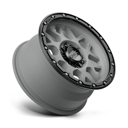 KMC KM535 GRENADE OFF-ROAD 17x9 6x139.7 -12 Matte Gray W/ Matte Black Lip