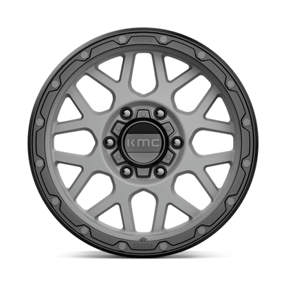 KMC KM535 GRENADE OFF-ROAD 17x9 6x135 +18 Matte Gray W/ Matte Black Lip