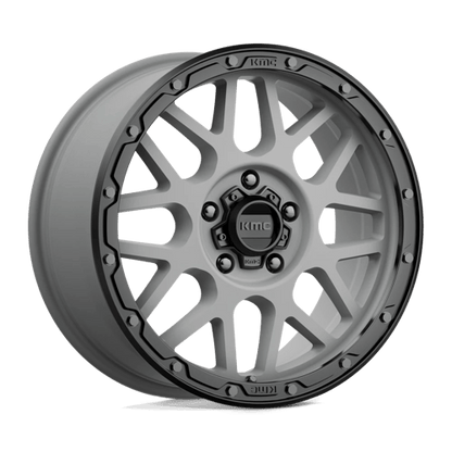 KMC KM535 GRENADE OFF-ROAD 18x8.5 5x120 +35 Matte Gray W/ Matte Black Lip