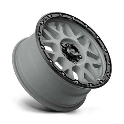 KMC KM535 GRENADE OFF-ROAD 18x8.5 5x120 +35 Matte Gray W/ Matte Black Lip