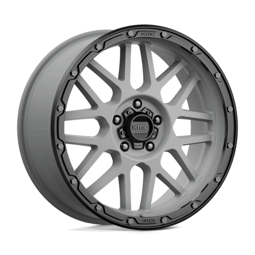 KMC KM535 GRENADE OFF-ROAD 20x9 5x127 +18 Matte Gray W/ Matte Black Lip