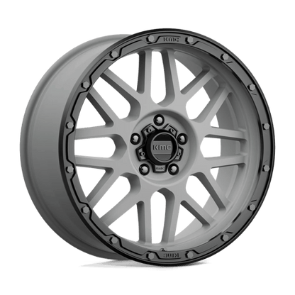 KMC KM535 GRENADE OFF-ROAD 20x9 5x127 +18 Matte Gray W/ Matte Black Lip