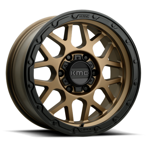 KMC KM535 GRENADE OFF-ROAD 18x8.5 5x127 +35 Matte Bronze W/ M-Black Lip