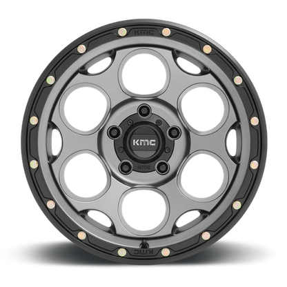 KMC KM541 DIRTY HARRY 20x9 5x127 +0 Satin Gray W/ Black Lip