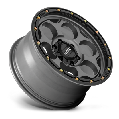 KMC KM541 DIRTY HARRY 17x8.5 6x139.7 +18 Satin Gray W/ Black Lip