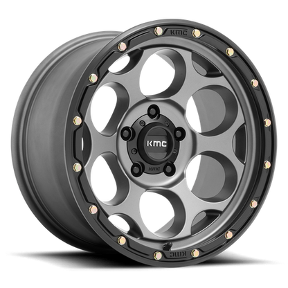 KMC KM541 DIRTY HARRY 18x8.5 5x127 +0 Satin Gray W/ Black Lip