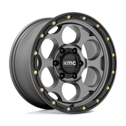 KMC KM541 DIRTY HARRY 17x8.5 6x139.7 +18 Satin Gray W/ Black Lip