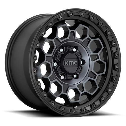 KMC KM545 TREK 17x9 5x127 +0 Satin Black W/ Gray Tint