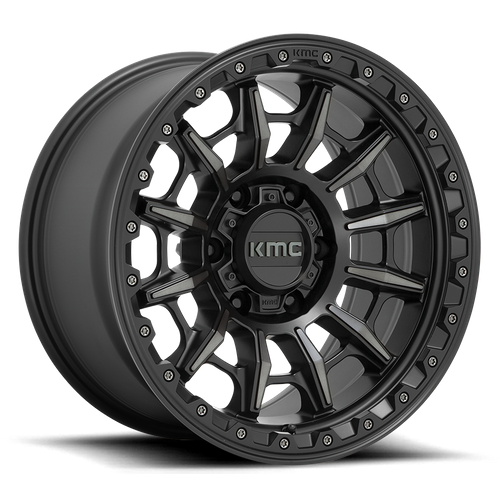 KMC KM547 CARNAGE 17x9 5x150 +0 Satin Black W/ Gray Tint
