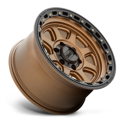 KMC KM548 CHASE 17x9 5x127 +0 Matte Bronze W/ Black Lip
