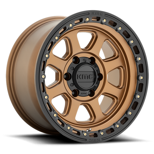 KMC KM548 CHASE 17x9 5x127 +0 Matte Bronze W/ Black Lip