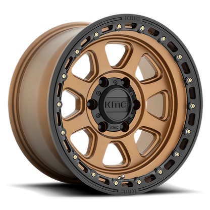 KMC KM548 CHASE 17x9 5x127 +0 Matte Bronze W/ Black Lip