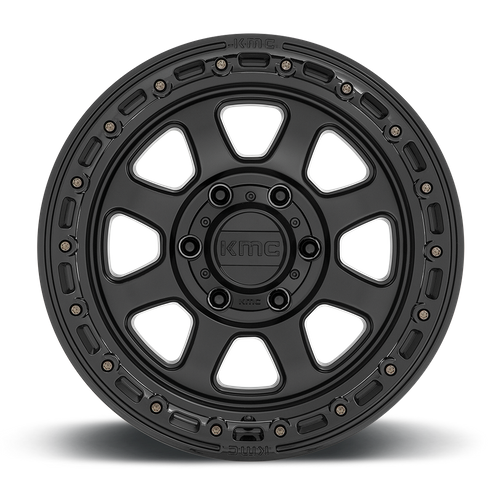 KMC KM548 CHASE 18x9 8x180 +0 Satin Black W/ Gloss Black Lip