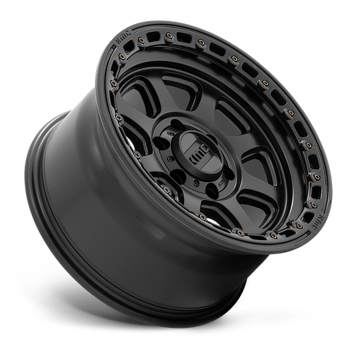 KMC KM548 CHASE 17x9 5x127 +0 Satin Black W/ Gloss Black Lip