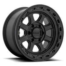 KMC KM548 CHASE 17x9 5x127 +0 Satin Black W/ Gloss Black Lip