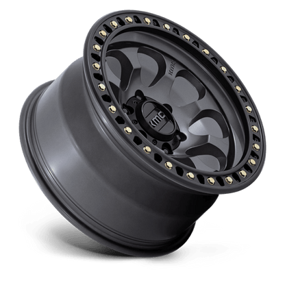 KMC KM550 RIOT SBL 18x9 6x139.7 +18 Anthracite W/ Satin Black Lip