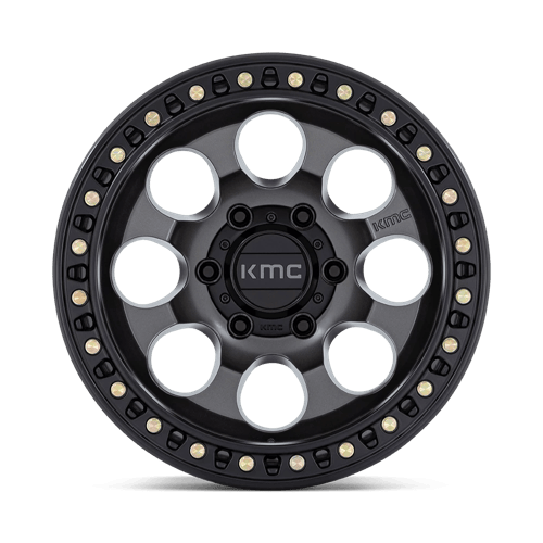 KMC KM550 RIOT SBL 18x9 5x127 +18 Anthracite W/ Satin Black Lip