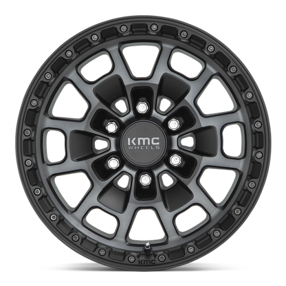 KMC KM718 SUMMIT 17x8.5 5x127 +0 Satin Black W/ Gray Tint