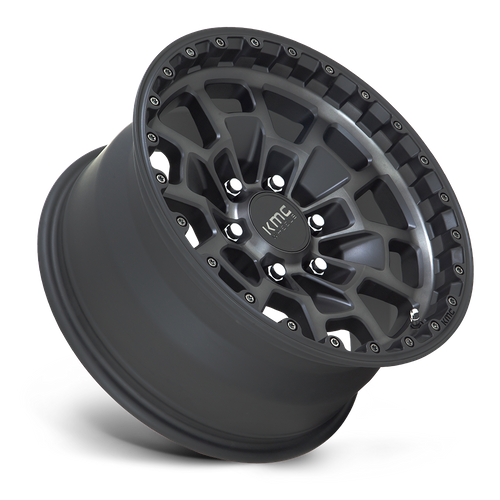 KMC KM718 SUMMIT 17x8.5 6x139.7 +0 Satin Black W/ Gray Tint