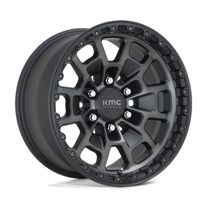 KMC KM718 SUMMIT 17x8.5 6x135 +18 Satin Black W/ Gray Tint
