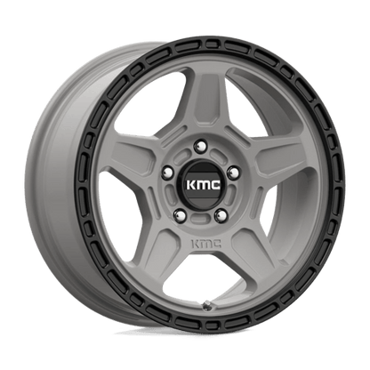 KMC KM721 ALPINE 16x7 5x114.3 +15 Satin Gray W/ Black Lip
