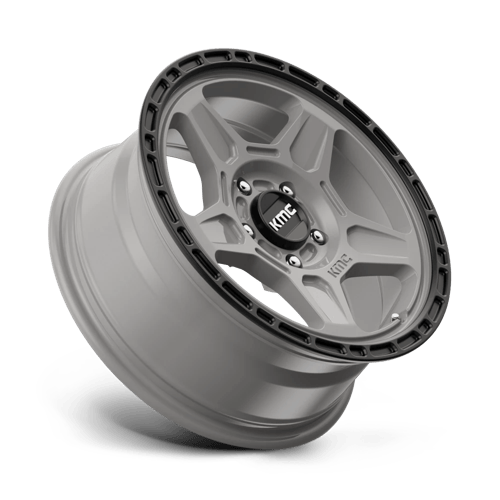 KMC KM721 ALPINE 16x7 5x114.3 +15 Satin Gray W/ Black Lip