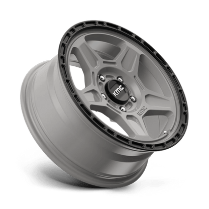 KMC KM721 ALPINE 16x7 5x114.3 +15 Satin Gray W/ Black Lip