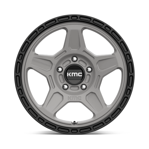 KMC KM721 ALPINE 16x7 5x114.3 +15 Satin Gray W/ Black Lip