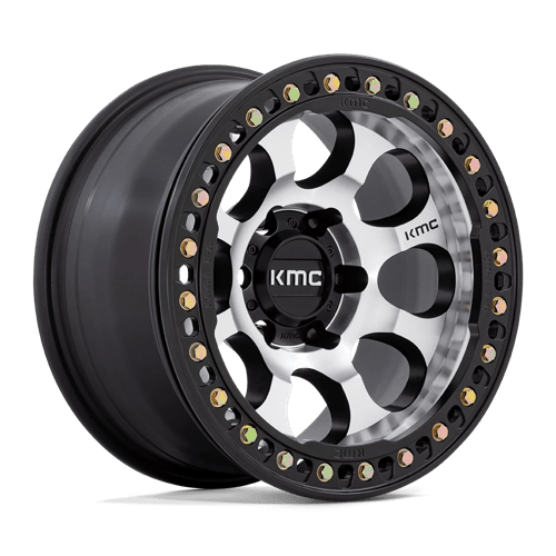 KMC KM237 RIOT BEADLOCK 17x8.5 5x127 +0 Mach Satin Black Window & Ring