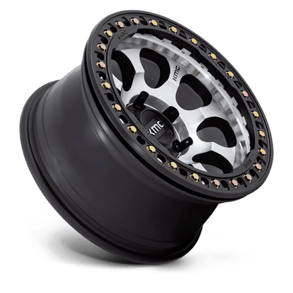 KMC KM237 RIOT BEADLOCK 17x9 6x139.7 -38 Mach Satin Black Window & Ring