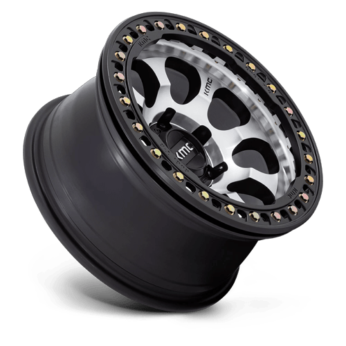 KMC KM237 RIOT BEADLOCK 17x8.5 5x127 +0 Mach Satin Black Window & Ring