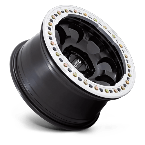 KMC KM237 RIOT BEADLOCK 17x8.5 5x127 +0 Satin Black W/ Machined Ring