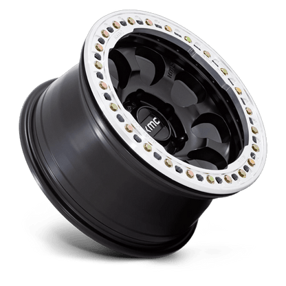 KMC KM237 RIOT BEADLOCK 17x8.5 5x127 +0 Satin Black W/ Machined Ring