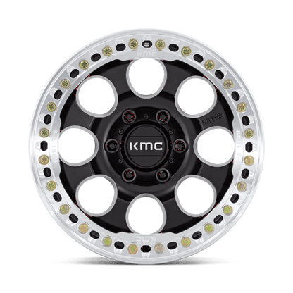 KMC KM237 RIOT BEADLOCK 17x8.5 5x127 +0 Satin Black W/ Machined Ring