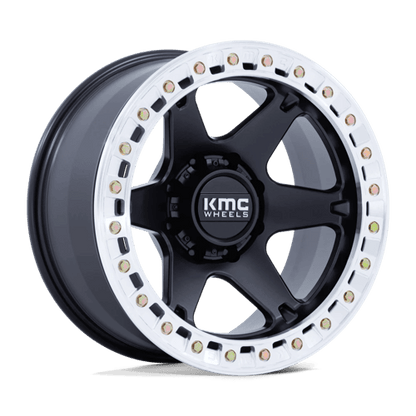 KMC KM238 VI BEADLOCK 20x10 -48 Satin Black W/ Machined Ring