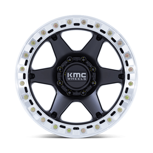 KMC KM238 VI BEADLOCK 20x10 -48 Satin Black W/ Machined Ring