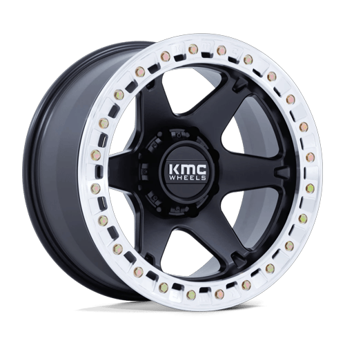 KMC KM238 VI BEADLOCK 20x10 6x135 -48 Satin Black W/ Machined Ring