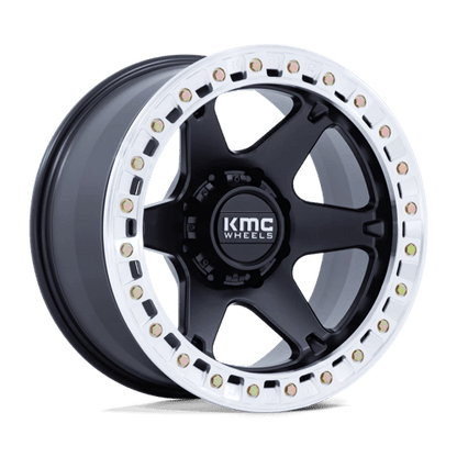 KMC KM238 VI BEADLOCK 20x10 8x170 -48 Satin Black W/ Machined Ring
