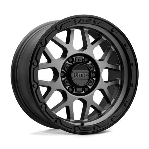 KMC KM535 GRENADE OFF-ROAD 17x9 6x135 -12 Matte Gray W/ Matte Black Lip