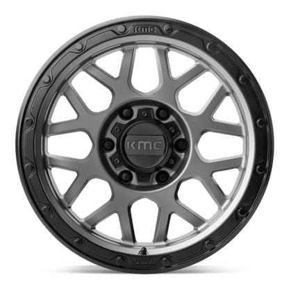 KMC KM535 GRENADE OFF-ROAD 17x9 6x139.7 -12 Matte Gray W/ Matte Black Lip