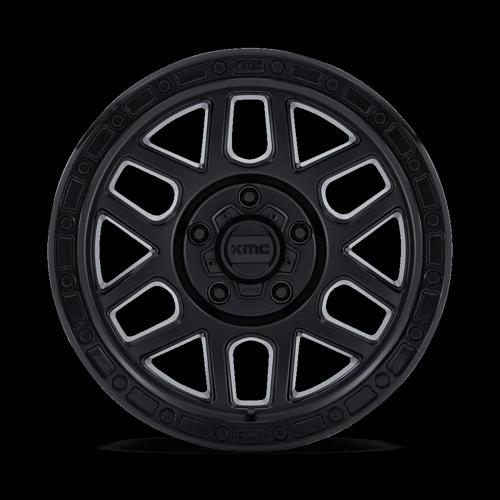 KMC KM544 MESA 18x9 5x150 +25 Satin Black W/ Gloss Black Lip