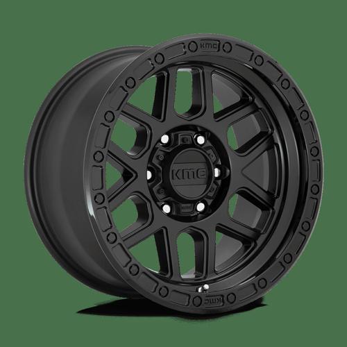 KMC KM544 MESA 17x9 6x139.7 -12 Satin Black W/ Gloss Black Lip